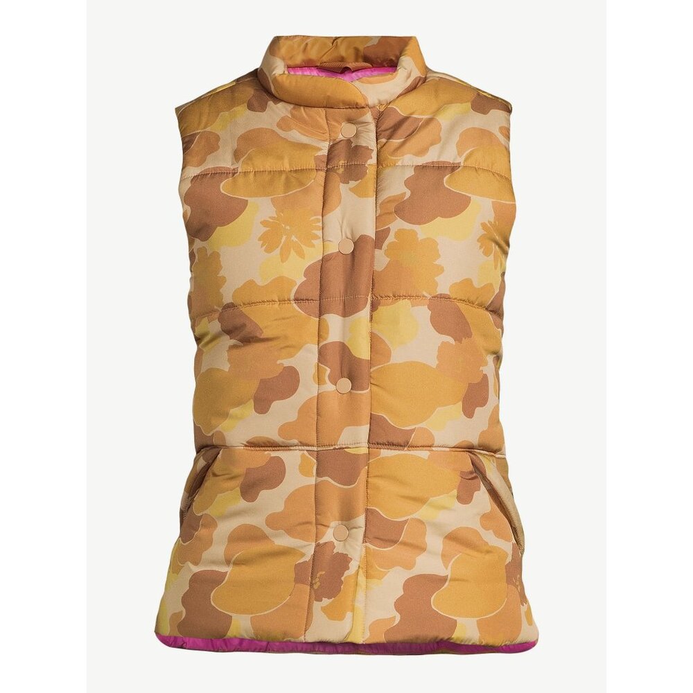 Puffer Quilted Camo Women's Large Vest